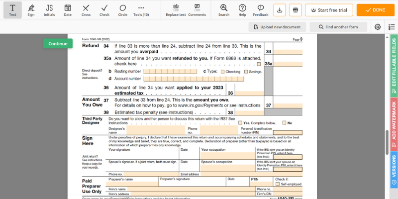 1040-SR Screnshot 3